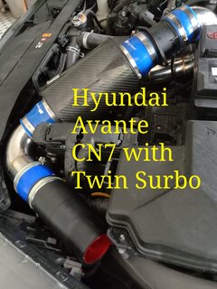 Photo: Twin Surbo fitted on the Hyundai Avante CN7