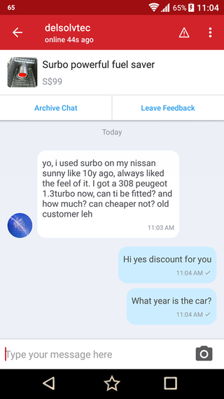 testimonial from owner of Nissan Sunny with Surbo
