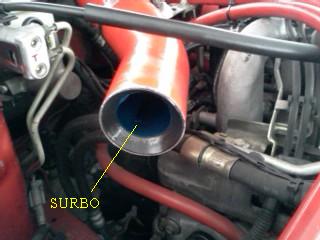 Photo: Surbo fitted in pipe on the Subaru Impreza 2007