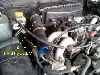 Photo: Twin Surbo fitted on the Subaru Impreza 2007