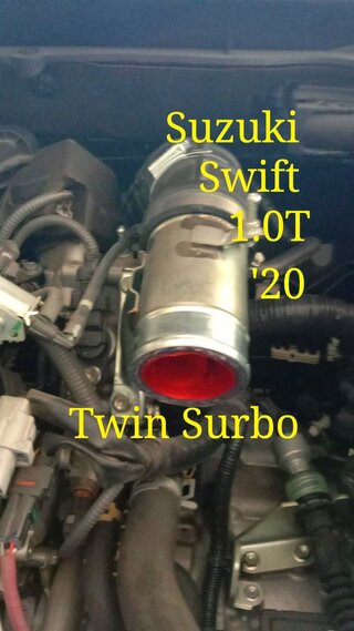 Photo: Twin Surbo fitted on the Suzuki Swift 1.0 turbo