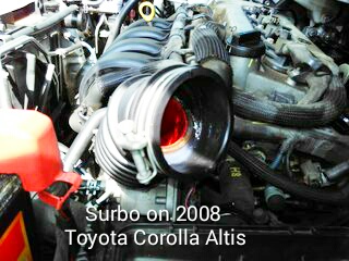 Photo: Surbo fitted on the Toyota Corolla Altis 2008