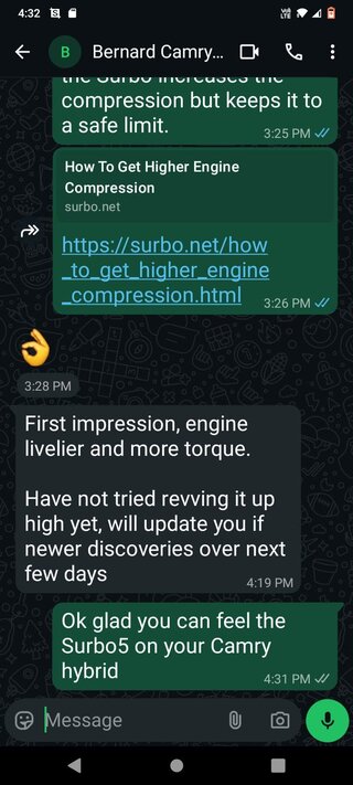 Photo: Surbo fitted on the 2019 Toyota Camry hybrid