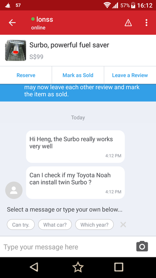 Surbo testimonial on 2009 Toyota Noah