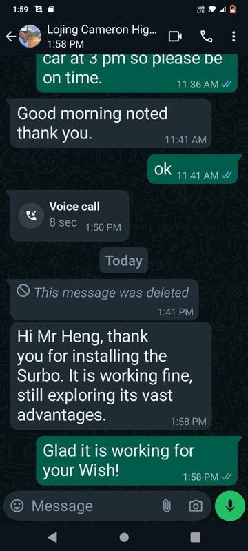 Surbo testimonial for the Toyota Wish