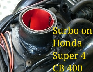 Photo: Surbo on air filter cover of 2004 Honda CB400