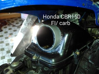 Surbo fitted in air filter cover of Honda CBR 150