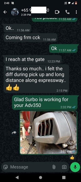 honda adv350 surbo testimonial